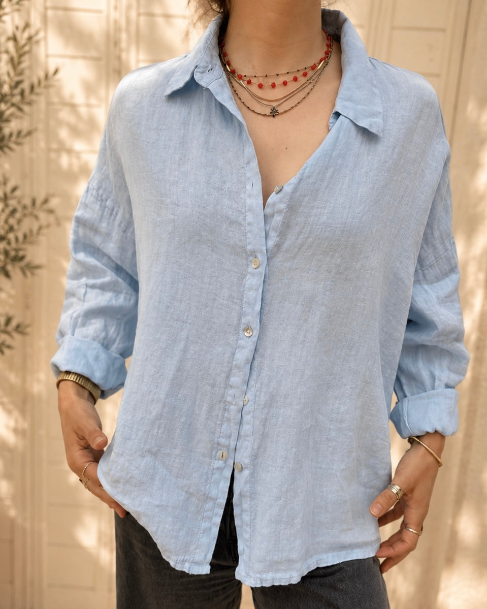 CHEMISE LINA BLEUE