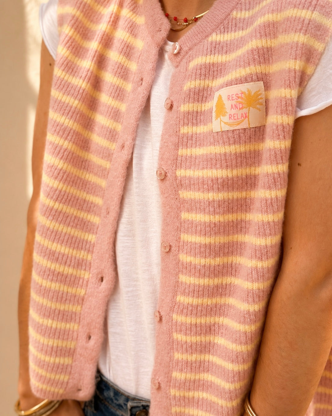 GILET RAYAS JAUNE