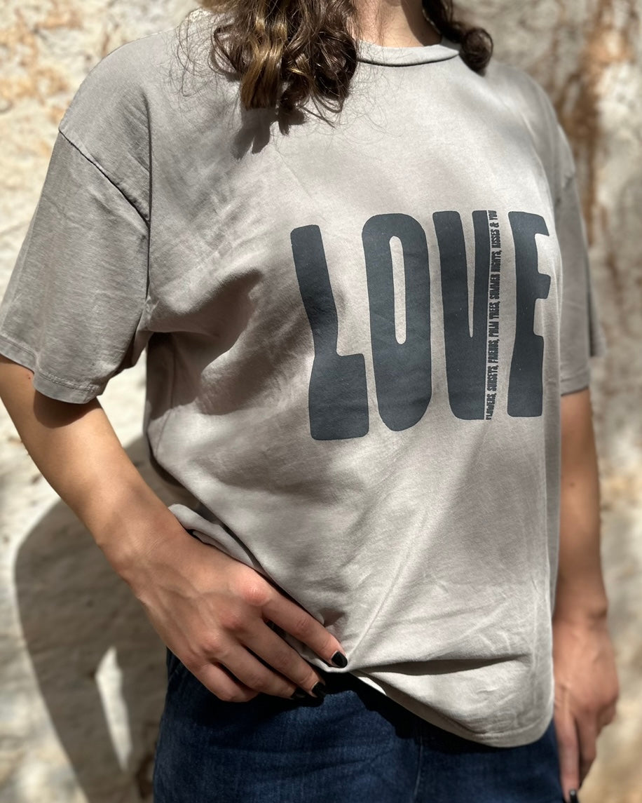 TEE-SHIRT LOVE BEIGE