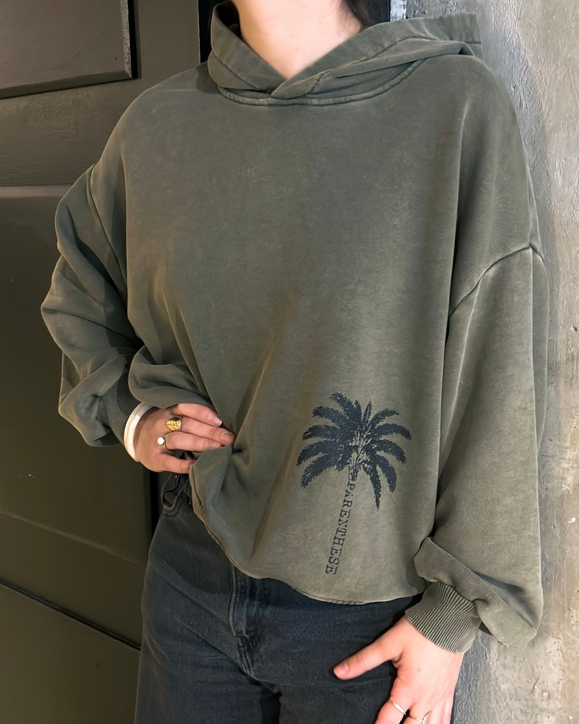 SWEAT À CAPUCHE PALMA KAKI