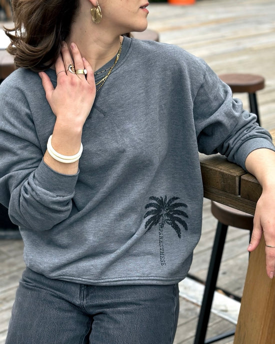 SWEAT PALMA GRIS