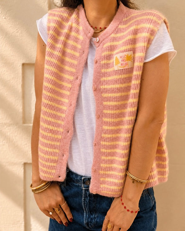 GILET RAYAS JAUNE