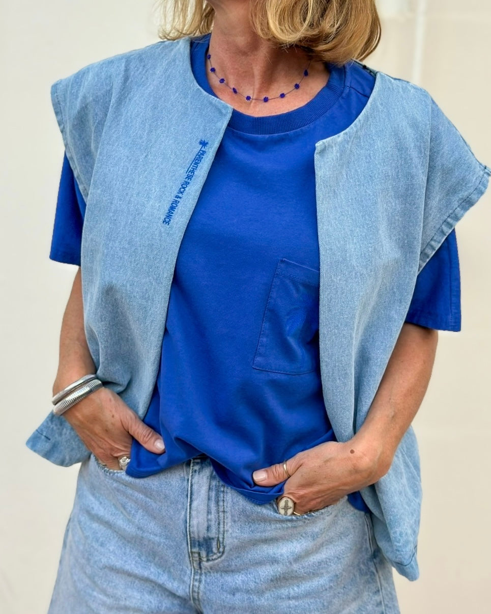 TEE-SHIRT CARINO BLEU
