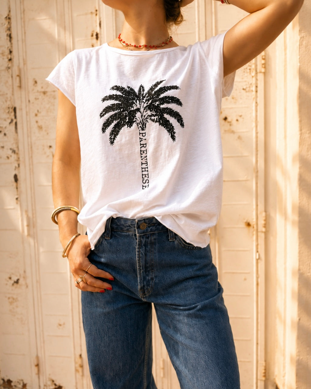 TEE-SHIRT PALMA BLANC