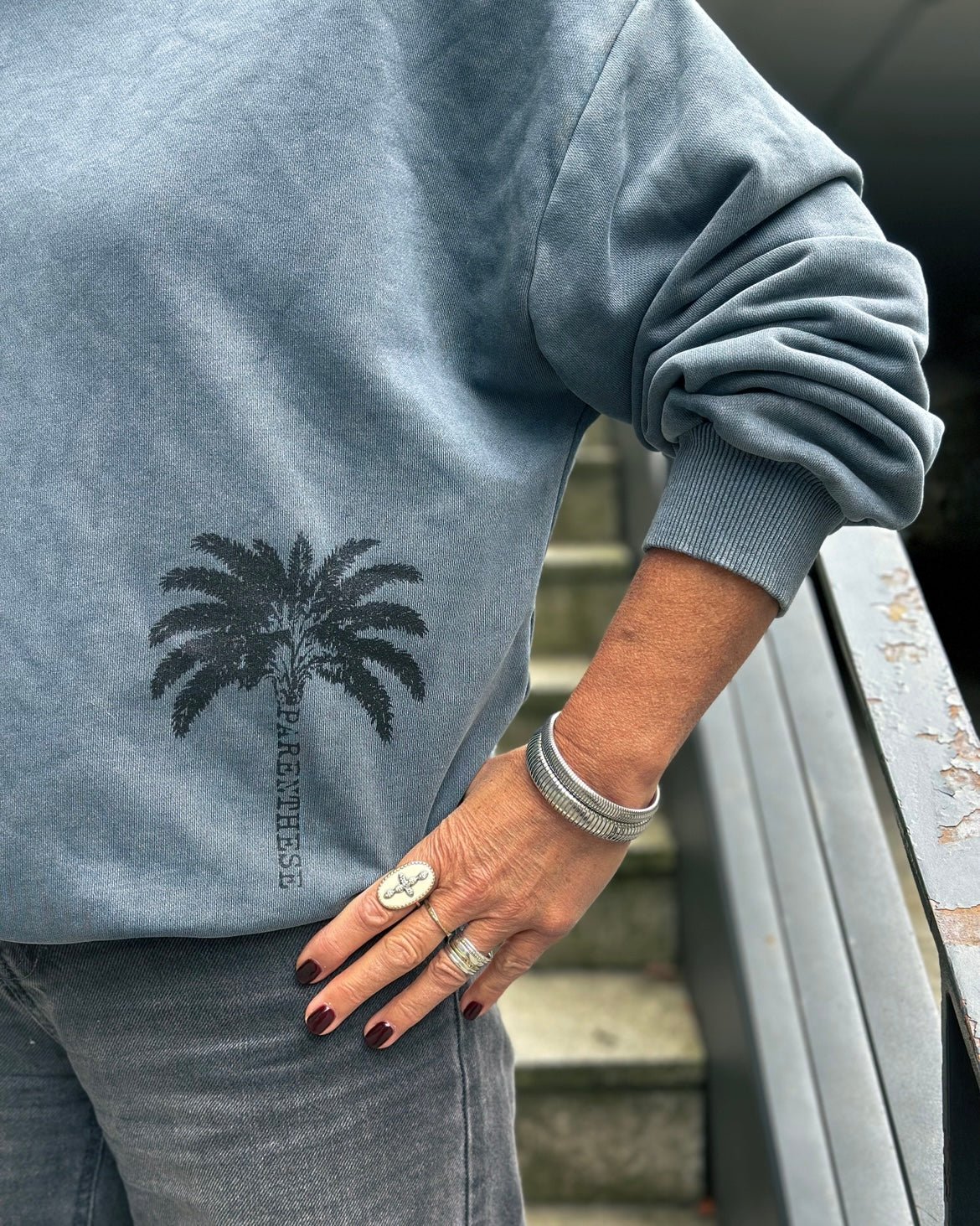 SWEAT À CAPUCHE PALMA ANTHRA