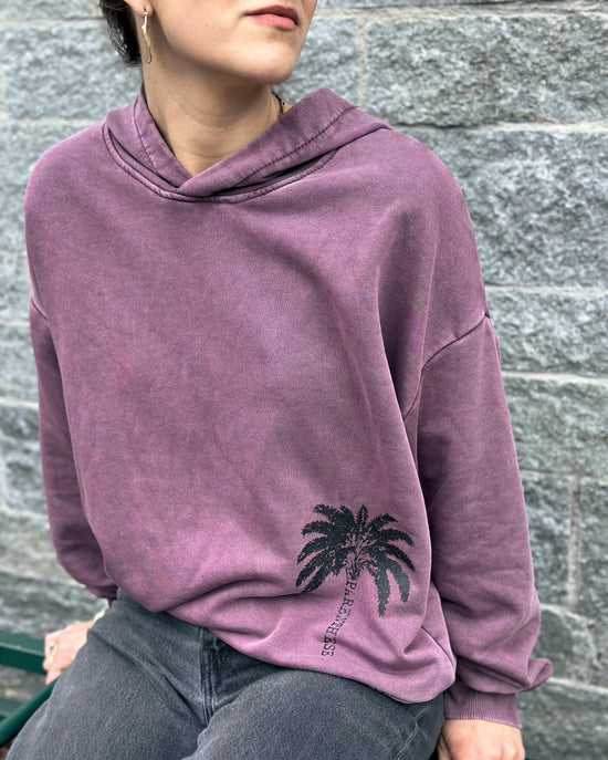 SWEAT À CAPUCHE PALMA PRUNE