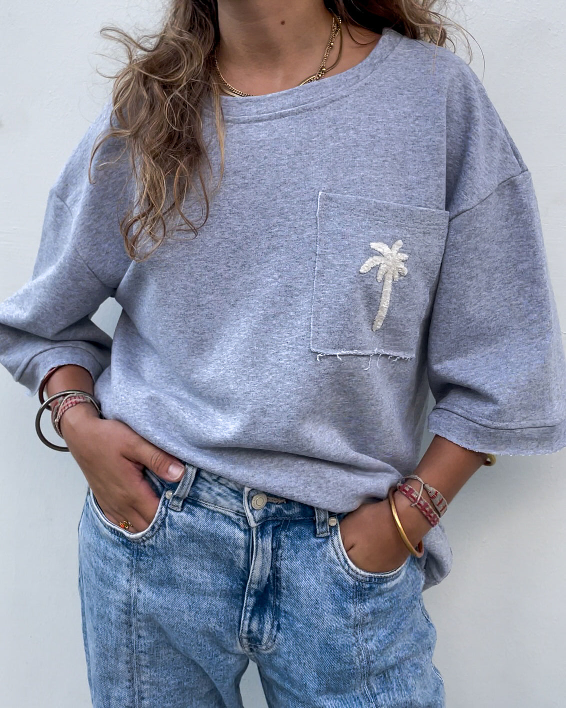 SWEAT PALMERA BLANC