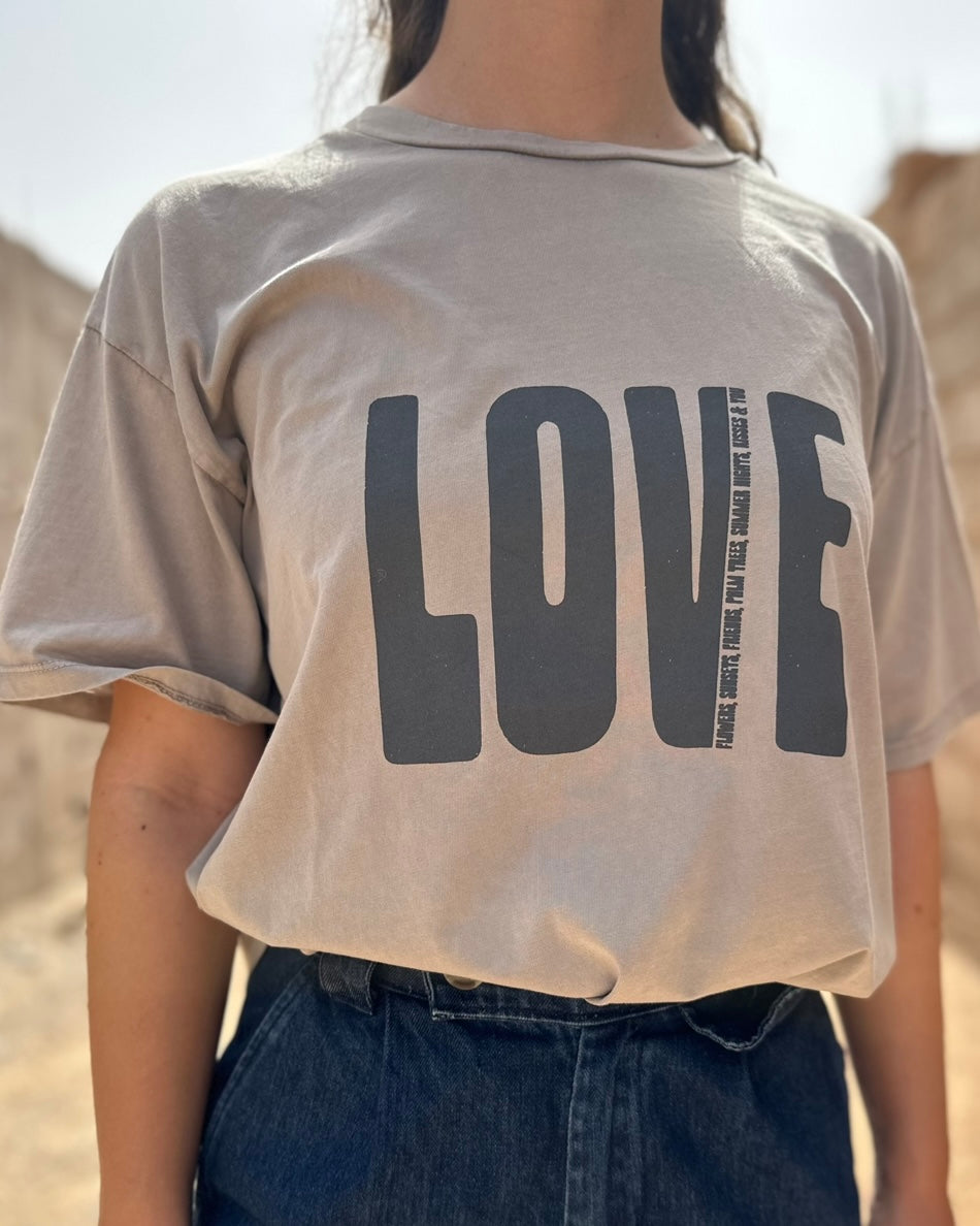 TEE-SHIRT LOVE BEIGE