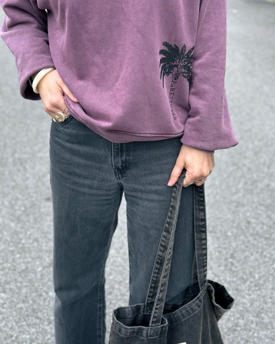 SWEAT À CAPUCHE PALMA PRUNE