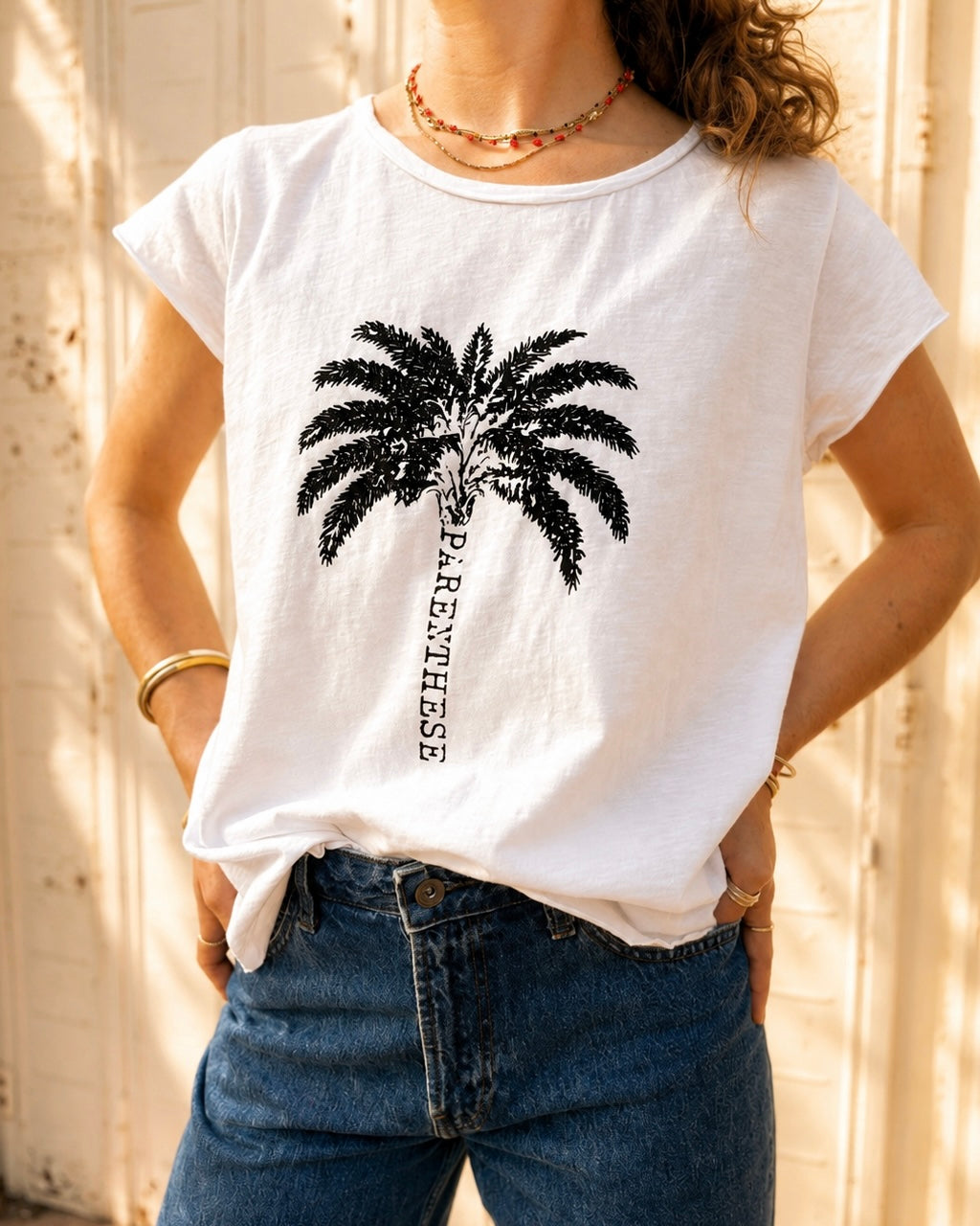 TEE-SHIRT PALMA BLANC