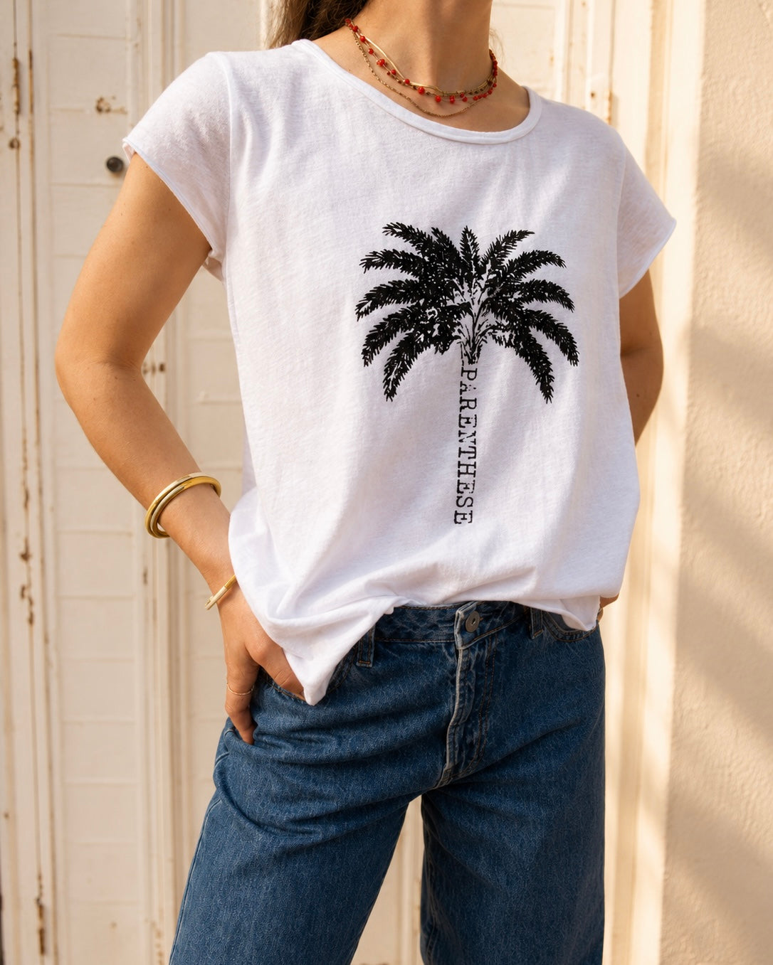 TEE-SHIRT PALMA BLANC